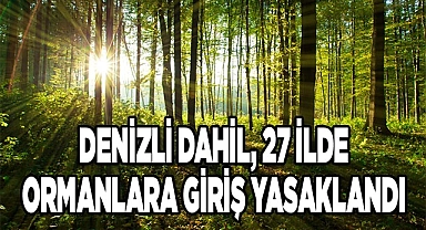 Denizli dahil 27 ilde ormanlara giriş yasaklandı