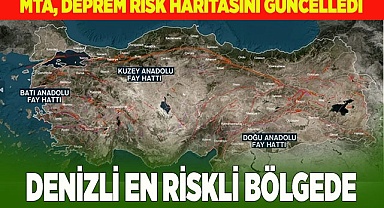 MTA Deprem Üretebilecek Risk Haritasını Güncelledi Denizli en Riskli Bölgede