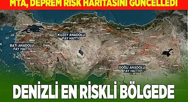 MTA Deprem Üretebilecek Risk Haritasını Güncelledi Denizli en Riskli Bölgede
