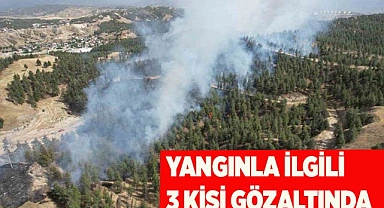 Yangında 30 hektar alan yandı, 3 kişi gözaltında