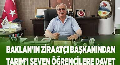 Ziraatçı Başkan'dan öğrencilere davet
