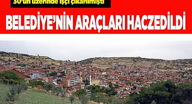 BELEDİYE’NİN  ARAÇLARI HACZEDİLDİ