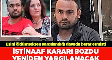 İkizlere hamile eşini öldüren koca yeniden yargılanıyor