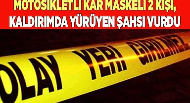 Kar maskeli 2 kişi kaldırımda yürüyen şahsı yaraladı