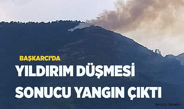 Yıldırım düşmesi sonucu yangın çıktı