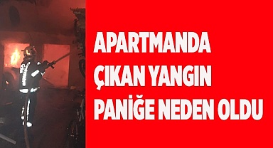 Apartmanda çıkan yangın paniğe neden oldu