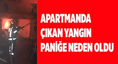 Apartmanda çıkan yangın paniğe neden oldu