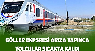 Göller Ekpsresi arıza yapınca yolcular sıcakta kaldı