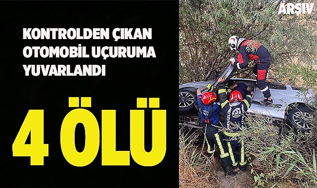 Kontrolden çıkan otomobil uçuruma yuvarlandı: 4 ölü