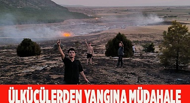 ÜLKÜCÜLERDEN YANGINA MÜDAHALE
