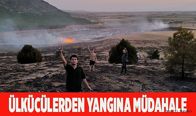 ÜLKÜCÜLERDEN YANGINA MÜDAHALE