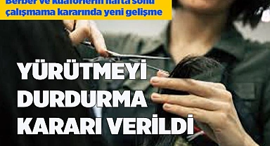 YÜRÜTMEYİ DURDURMA KARARI VERİLDİ