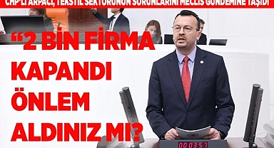 CHP’Lİ ARPACI, TEKSTİL SEKTÖRÜNÜN SORUNLARINI MECLİS GÜNDEMİNE TAŞIDI