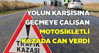 Motor sürücüsüne araç çarptı; 1 ölü