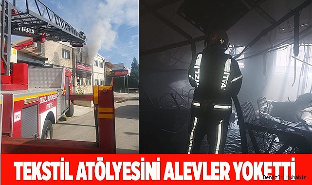 Tekstil atölyesinde korkutan yangın