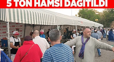 5 TON HAMSİ DAĞITILDI