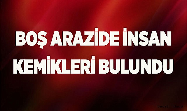 Boş arazide insan kemikleri bulundu