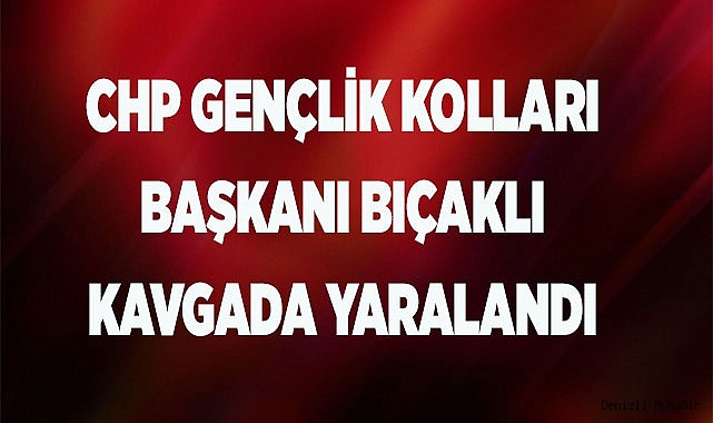 CHP Gençlik Kolları Başkanı bıçaklı kavgada yaralandı