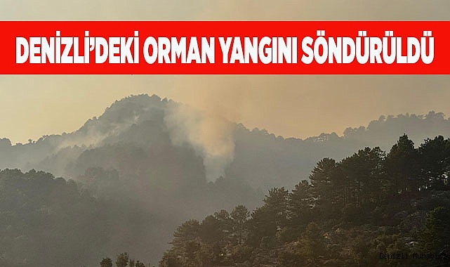 Denizli’deki orman yangını söndürüldü