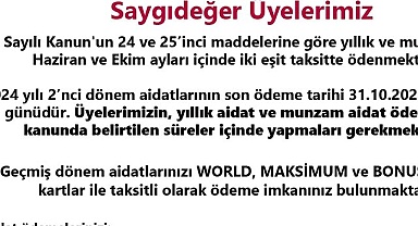 DENİZLİ TİCARET ODASI’NDAN AİDAT UYARISI