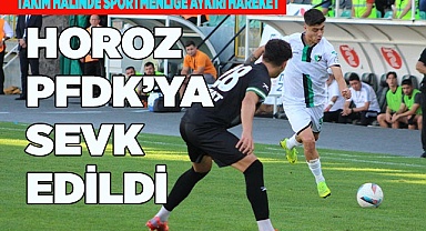HOROZ PFDK’YA SEVK EDİLDİ