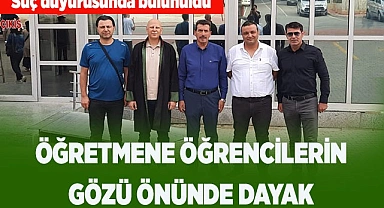 Öğretmene öğrencilerin gözü önünde dayak