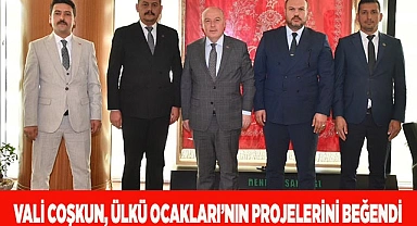 VALİ COŞKUN, ÜLKÜ OCAKLARI’NIN PROJELERİNİ BEĞENDİ