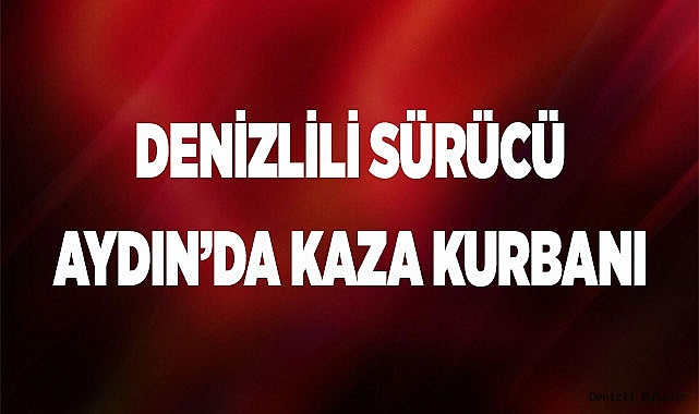 Denizlili sürücü Aydın’da kaza kurbanı