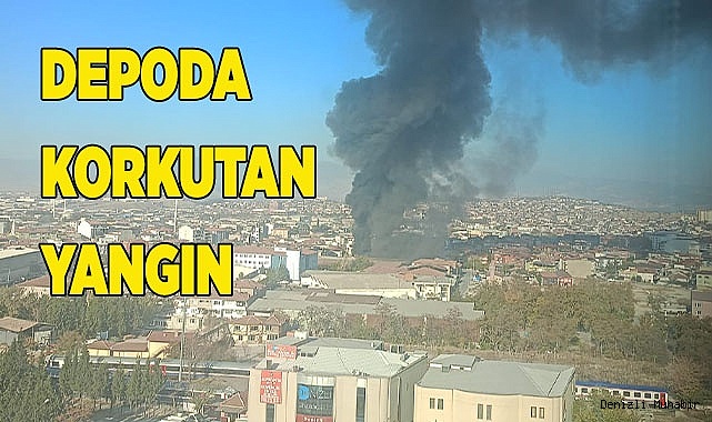 Depoda korkutan yangın
