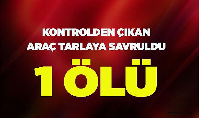 Kontrolden çıkan araç tarlaya savruldu; 1 ölü