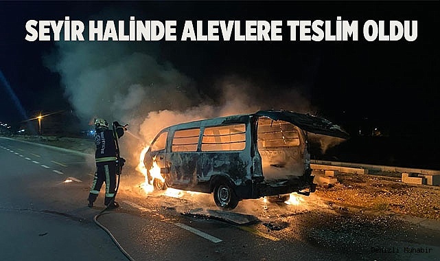 Seyir halinde alevlere teslim oldu
