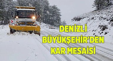 Denizli Büyükşehir'den kar mesaisi