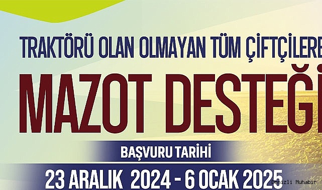 Denizli Büyükşehir’in mazot desteği başvuruları başladı