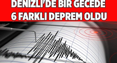 Denizli'de bir gecede 6 farklı deprem oldu