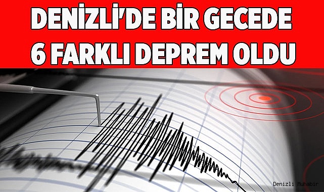 Denizli'de bir gecede 6 farklı deprem oldu