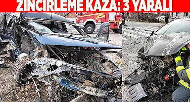 Denizli’de zincirleme trafik kazasında 3 kişi yaralandı