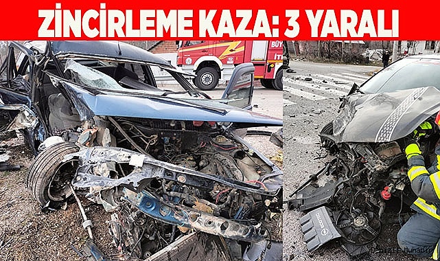 Denizli’de zincirleme trafik kazasında 3 kişi yaralandı
