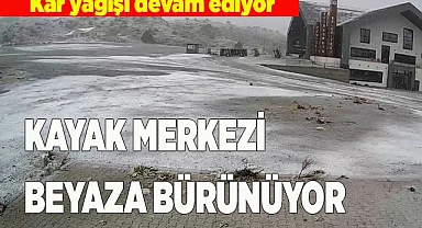 DENİZLİ KAYAK MERKEZİ BEYAZA BÜRÜNÜYOR