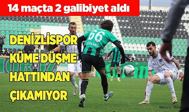 DENİZLİSPOR, DİPTEN ÇIKAMIYOR