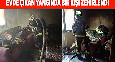 Ev yangınında bir kişi zehirlendi