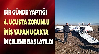 Bir günde yaptığı 4. uçuşta zorunlu iniş yapan uçakta inceleme başlatıldı