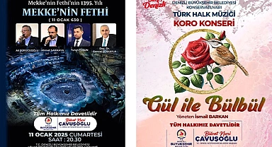 Denizli Büyükşehir'den hafta sonuna iki özel etkinlik