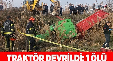 TARLA YOLUNDA TRAKTÖR CAN ALDI
