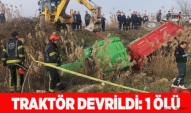 TARLA YOLUNDA TRAKTÖR CAN ALDI