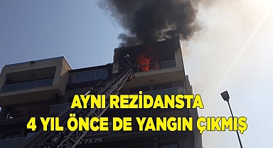 Aynı rezidansta 4 yıl önce de yangın çıkmış
