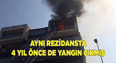 Aynı rezidansta 4 yıl önce de yangın çıkmış