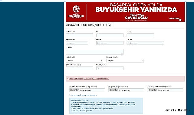 Büyükşehir'in YKS adaylarına sınav ücret desteği başvuruları başladı