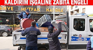 Büyükşehir Zabıta kaldırım işgallerine geçit vermiyor