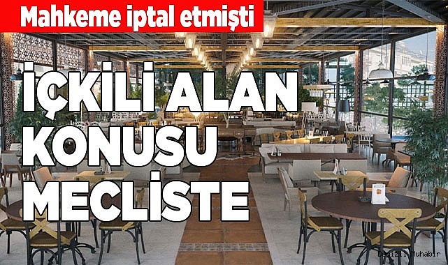 İÇKİLİ ALAN KONUSU MECLİSTE