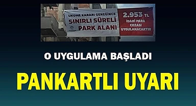 İHLALE PANKARTLI UYARI